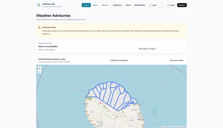 Fisheries CIS project preview
